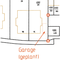 Grenzfeststellung Plan